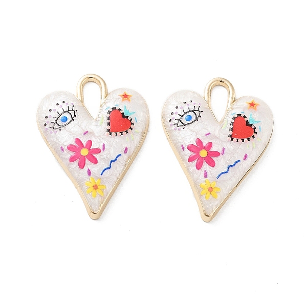 PandaHall Rack Plating Alloy Enamel Pendants, with Resin, Heart with Evil Eye Charm, Cadmium Free & Nickel Free & Lead Free, Golden...
PandaHall Rack Plating Alloy Enamel Pendants, with Resin, Heart with Evil Eye Charm, Cadmium Free & Nickel Free & Lead Free, Golden...