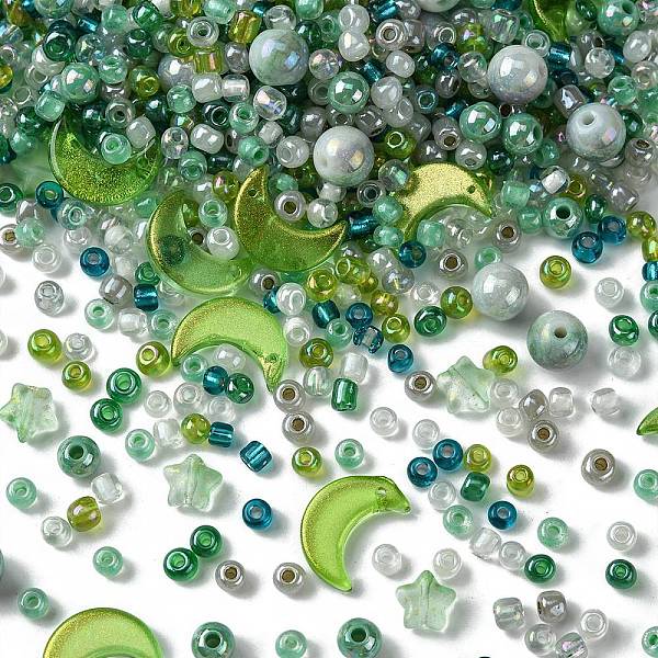 PandaHall DIY Beads Jewelry Making Finding Kit, Including Glass & Seed Beads, Round & Star & Moon, Green, 4~16.5x4~11.5x2.5~8.5mm, Hole...
PandaHall DIY Beads Jewelry Making Finding Kit, Including Glass & Seed Beads, Round & Star & Moon, Green, 4~16.5x4~11.5x2.5~8.5mm, Hole...