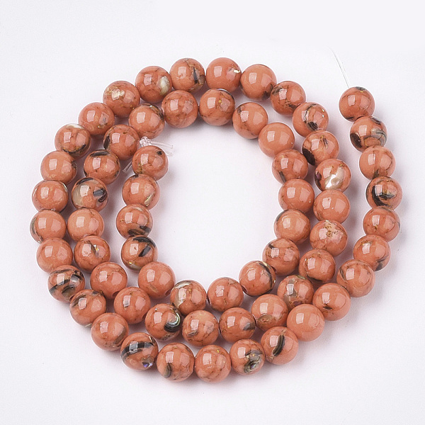 PandaHall Assembled Synthetic Turquoise and Shell Beads Strands, Dyed, Round, Coral, 6mm, Hole: 1mm, about 66pcs/strand, 15.7 inch Synthetic..., Red
PandaHall Assembled Synthetic Turquoise and Shell Beads Strands, Dyed, Round, Coral, 6mm, Hole: 1mm, about 66pcs/strand, 15.7 inch Synthetic..., Red