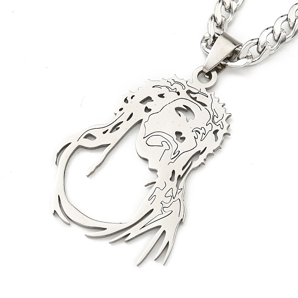 PandaHall 304 Stainless Steel Pendant Necklaces, Curb Chain, Jesus, Stainless Steel Color, 23.74 inch(60.3cm) 304 Stainless Steel Human
PandaHall 304 Stainless Steel Pendant Necklaces, Curb Chain, Jesus, Stainless Steel Color, 23.74 inch(60.3cm) 304 Stainless Steel Human