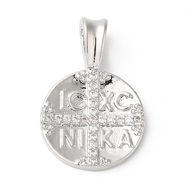 PandaHall Rack Plating Brass Micro Pave Cubic Zirconia Pendants, Long-Lasting Plated, Lead Free & Cadmium Free, Round with Cross, Platinum..., Clear
PandaHall Rack Plating Brass Micro Pave Cubic Zirconia Pendants, Long-Lasting Plated, Lead Free & Cadmium Free, Round with Cross, Platinum..., Clear
