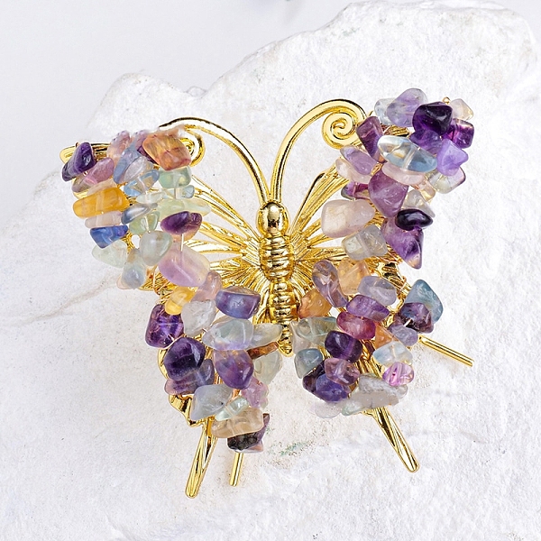 PandaHall Raw Natural Fluorite Chip Mineral Specimen Display Decorations, with Butterfly Metal Holder, for Home Desktop Feng Shui Ornament...
PandaHall Raw Natural Fluorite Chip Mineral Specimen Display Decorations, with Butterfly Metal Holder, for Home Desktop Feng Shui Ornament...