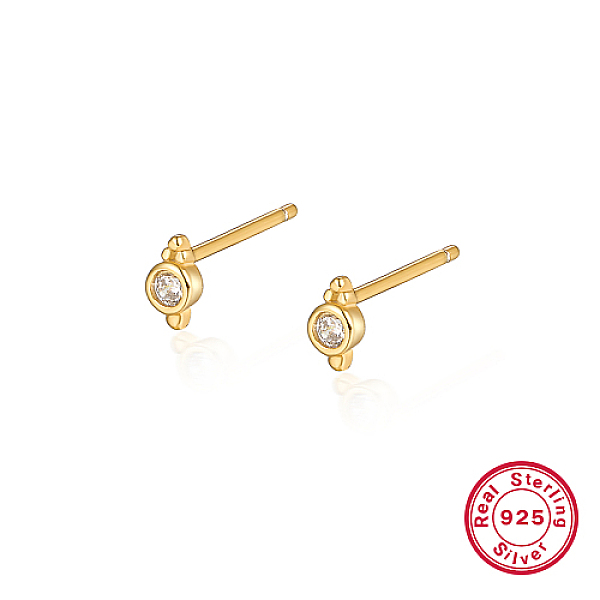 PandaHall Sterling Sliver Stud Earrings, with Cubic Zirconia, with 925 Stamp, Golden, 5.1mm Cubic Zirconia
PandaHall Sterling Sliver Stud Earrings, with Cubic Zirconia, with 925 Stamp, Golden, 5.1mm Cubic Zirconia