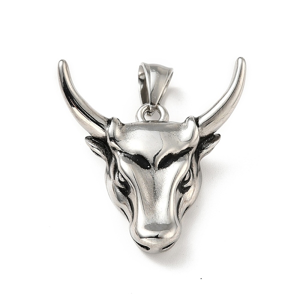 PandaHall 304 Stainless Steel Pendants, Bull Head, Antique Silver, 35x33x9mm, Hole: 8x5mm 304 Stainless Steel Others
PandaHall 304 Stainless Steel Pendants, Bull Head, Antique Silver, 35x33x9mm, Hole: 8x5mm 304 Stainless Steel Others