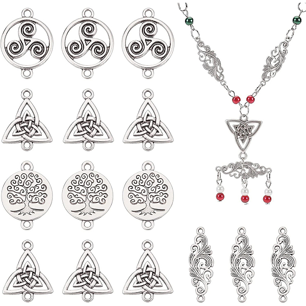 PandaHall BENECREAT 32Pcs 4 Styles Tibetan Style Alloy Connector Charms, Mix-shaped, Antique Silver, 24.5~30x10~20.5x1.5~2.5mm, Hole...
PandaHall BENECREAT 32Pcs 4 Styles Tibetan Style Alloy Connector Charms, Mix-shaped, Antique Silver, 24.5~30x10~20.5x1.5~2.5mm, Hole...