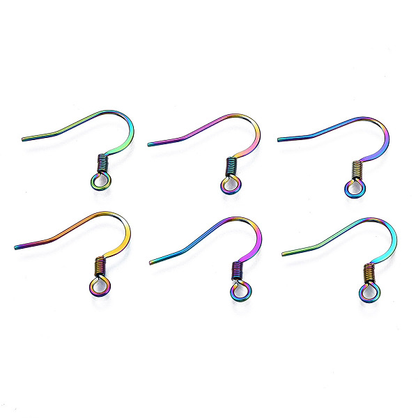 PandaHall Ion Plating(IP) 304 Stainless Steel French Earring Hooks, Flat Earring Hooks, Ear Wire, with Beads and Horizontal Loop, Rainbow...
PandaHall Ion Plating(IP) 304 Stainless Steel French Earring Hooks, Flat Earring Hooks, Ear Wire, with Beads and Horizontal Loop, Rainbow...