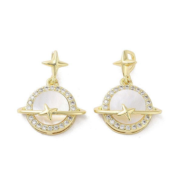 PandaHall Rack Plating Planet Brass Micro Pave Cubic Zirconia Pendants, with Shell, Cadmium Free & Lead Free, Long-Lasting Plated, Real 18K..., Clear
PandaHall Rack Plating Planet Brass Micro Pave Cubic Zirconia Pendants, with Shell, Cadmium Free & Lead Free, Long-Lasting Plated, Real 18K..., Clear