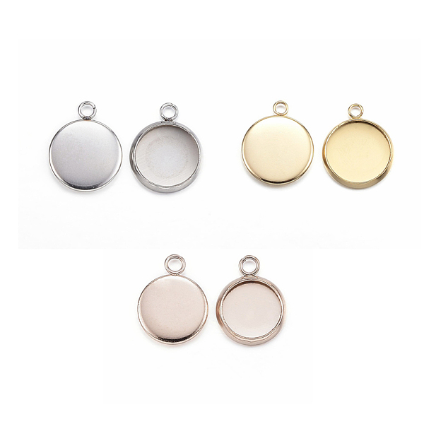 PandaHall 304 Stainless Steel Pendant Cabochon Settings, Plain Edge Bezel Cups, Flat Round, Mixed Color, Tray: 10mm, 15x12x2mm, Hole: 2mm..., Multicolor
PandaHall 304 Stainless Steel Pendant Cabochon Settings, Plain Edge Bezel Cups, Flat Round, Mixed Color, Tray: 10mm, 15x12x2mm, Hole: 2mm..., Multicolor