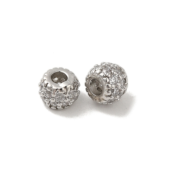 PandaHall Rack Plating Brass Micro Pave Cubic Zirconia Beads, Long-Lasting, Lead Free & Cadmium Free, Round, Platinum, 5.5x4mm, Hole: 2mm...
PandaHall Rack Plating Brass Micro Pave Cubic Zirconia Beads, Long-Lasting, Lead Free & Cadmium Free, Round, Platinum, 5.5x4mm, Hole: 2mm...