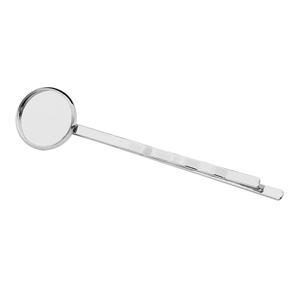 PandaHall Brass Hair Bobby Pin Findings, with Flat Round Tray, Silver, Tray: 12mm, 20pcs/set Brass
PandaHall Brass Hair Bobby Pin Findings, with Flat Round Tray, Silver, Tray: 12mm, 20pcs/set Brass