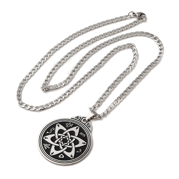 PandaHall Witch Knot 304 Stainless Steel Enamel Pendant Necklaces, Stainless Steel Color, 23.23 inch(59cm) 304 Stainless Steel Trinity Knot
PandaHall Witch Knot 304 Stainless Steel Enamel Pendant Necklaces, Stainless Steel Color, 23.23 inch(59cm) 304 Stainless Steel Trinity Knot