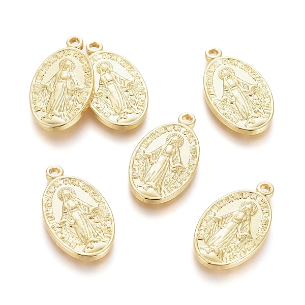 PandaHall Brass Pendants, Long-Lasting Plated, Miraculous Medal, Oval with Virgin Mary, Real 18K Gold Plated, 20.5x11.5x2mm, Hole: 1.4mm...
PandaHall Brass Pendants, Long-Lasting Plated, Miraculous Medal, Oval with Virgin Mary, Real 18K Gold Plated, 20.5x11.5x2mm, Hole: 1.4mm...