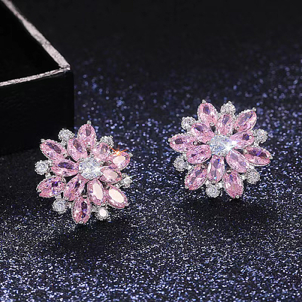 PandaHall Brass Micro Pave Cubic Zirconia Stud Earrings, Flower, Pink, 20mm Cubic Zirconia Flower Pink
PandaHall Brass Micro Pave Cubic Zirconia Stud Earrings, Flower, Pink, 20mm Cubic Zirconia Flower Pink