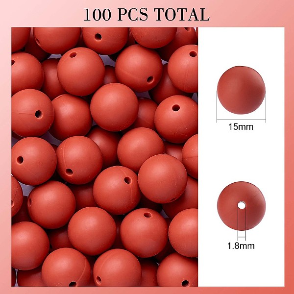 PandaHall 100Pcs Silicone Beads Round Rubber Bead 15MM Loose Spacer Beads for DIY Supplies Jewelry Keychain Making, Chocolate, 15mm Silicone..., Brown
PandaHall 100Pcs Silicone Beads Round Rubber Bead 15MM Loose Spacer Beads for DIY Supplies Jewelry Keychain Making, Chocolate, 15mm Silicone..., Brown