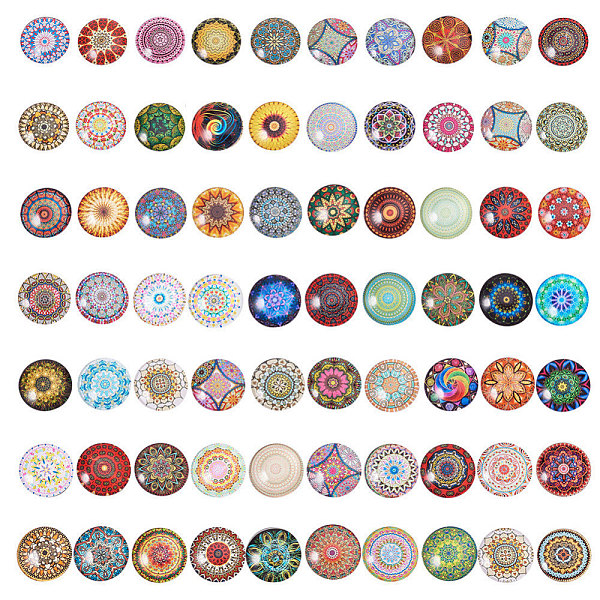 PandaHall Printed Picture Glass Cabochons, Half Round/Dome, Floral Series, Mixed Color, 24.5~25x6~7mm Glass Flower Multicolor
PandaHall Printed Picture Glass Cabochons, Half Round/Dome, Floral Series, Mixed Color, 24.5~25x6~7mm Glass Flower Multicolor