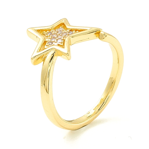 PandaHall Clear Cubic Zirconia Star Open Cuff Ring for Women, Cadmium Free & Lead Free, Real 18K Gold Plated, US Size 6(16.5mm) Brass+Cubic...
PandaHall Clear Cubic Zirconia Star Open Cuff Ring for Women, Cadmium Free & Lead Free, Real 18K Gold Plated, US Size 6(16.5mm) Brass+Cubic...