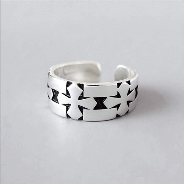 PandaHall Women's Adjustable Brass Cuff Rings, Wide Band Rings, Cross, Antique Silver Brass
PandaHall Women's Adjustable Brass Cuff Rings, Wide Band Rings, Cross, Antique Silver Brass
