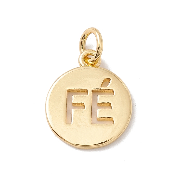 PandaHall Brass Charms, with Jump Ring, Lead Free & Cadmium Free, Flat Round with Word Fe, Real 18K Gold Plated, 14.5x12x1.4mm, Hole: 3.2mm...
PandaHall Brass Charms, with Jump Ring, Lead Free & Cadmium Free, Flat Round with Word Fe, Real 18K Gold Plated, 14.5x12x1.4mm, Hole: 3.2mm...