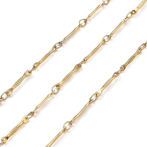 PandaHall Ion Plating(IP) Handmade 304 Stainless Steel Bar Link Chains, Soldered, with Spool, Golden, 12.5x1x1mm, Ring: 2mm, about 32.81...
PandaHall Ion Plating(IP) Handmade 304 Stainless Steel Bar Link Chains, Soldered, with Spool, Golden, 12.5x1x1mm, Ring: 2mm, about 32.81...