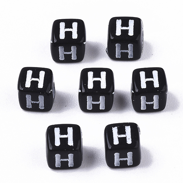 PandaHall Opaque Acrylic Beads, Horizontal Hole, Alphabet Style, Cube, Black & White, Letter.H, 5x5x5mm, Hole: 2mm, about 450pcs/45g Acrylic...
PandaHall Opaque Acrylic Beads, Horizontal Hole, Alphabet Style, Cube, Black & White, Letter.H, 5x5x5mm, Hole: 2mm, about 450pcs/45g Acrylic...