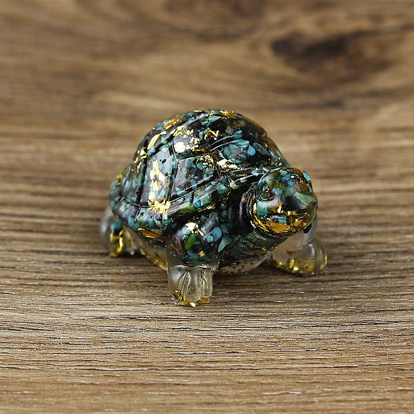 PandaHall Resin Home Display Decorations, with Synthetic Turquoise Chips and Gold Foil Inside, Tortoise, 50x30x27mm Synthetic Turquoise...
PandaHall Resin Home Display Decorations, with Synthetic Turquoise Chips and Gold Foil Inside, Tortoise, 50x30x27mm Synthetic Turquoise...