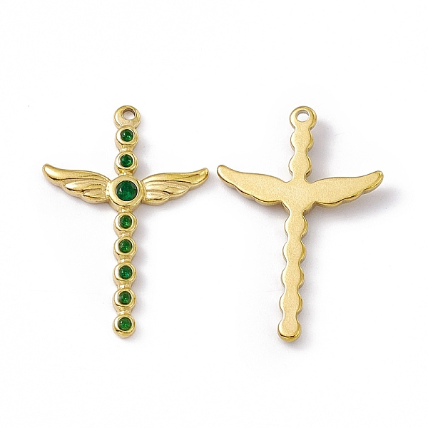 PandaHall Vacuum Plating 201 Stainless Steel Pendants, with Rhinestone, Real 18K Gold Plated, Sword with Wing Charms, Fern Green...
PandaHall Vacuum Plating 201 Stainless Steel Pendants, with Rhinestone, Real 18K Gold Plated, Sword with Wing Charms, Fern Green...