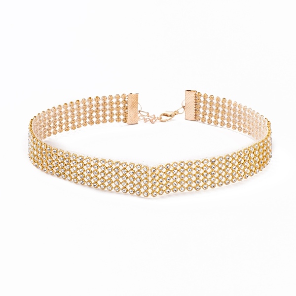 PandaHall 5 Row Crystal AB Rhinestone Choker Necklace, Wide Rhinestone Necklace for Women, Golden, 12.6 inch(32cm) Resin Clear
PandaHall 5 Row Crystal AB Rhinestone Choker Necklace, Wide Rhinestone Necklace for Women, Golden, 12.6 inch(32cm) Resin Clear