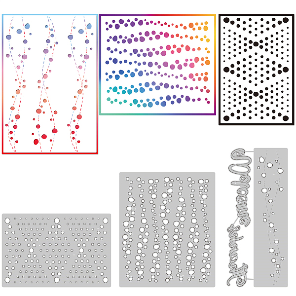 PandaHall BENECREAT 3 Styles Dots Cover Background Diamond Irregular Dots with Word "Welcome, Thank u" Carbon Steel Cut Dies Stencils for...
PandaHall BENECREAT 3 Styles Dots Cover Background Diamond Irregular Dots with Word "Welcome, Thank u" Carbon Steel Cut Dies Stencils for...