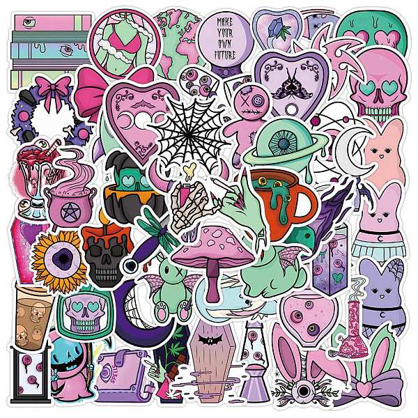 PandaHall Halloween Themed PVC Waterproof Sticker Labels, Self-adhesive Decals, for Suitcase, Skateboard, Refrigerator, Helmet, Mobile Phone..., Purple
PandaHall Halloween Themed PVC Waterproof Sticker Labels, Self-adhesive Decals, for Suitcase, Skateboard, Refrigerator, Helmet, Mobile Phone..., Purple