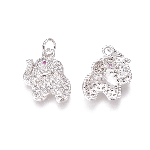 PandaHall Brass Micro Pave Clear Cubic Zirconia Pendants, with Jump Rings, Elephant, Platinum, 15x12x3mm, Jump Ring: 4.5x0.7mm, Inner...
PandaHall Brass Micro Pave Clear Cubic Zirconia Pendants, with Jump Rings, Elephant, Platinum, 15x12x3mm, Jump Ring: 4.5x0.7mm, Inner...
