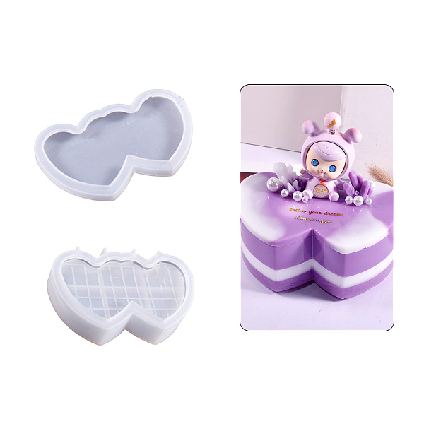 PandaHall DIY Silicone Storage Molds, Resin Casting Molds, Clay Craft Mold Tools, Heart, 102~111x164~165x14~37mm, 2pcs/set Silicone Heart..., White
PandaHall DIY Silicone Storage Molds, Resin Casting Molds, Clay Craft Mold Tools, Heart, 102~111x164~165x14~37mm, 2pcs/set Silicone Heart..., White