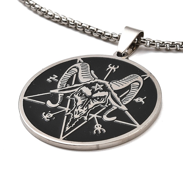PandaHall 201 Stainless Steel Pendants Necklace, Flat Round, 23.43 inch(59.5cm) 201 Stainless Steel Flat Round
PandaHall 201 Stainless Steel Pendants Necklace, Flat Round, 23.43 inch(59.5cm) 201 Stainless Steel Flat Round