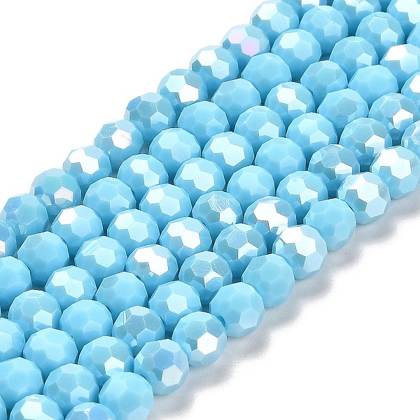 PandaHall Opaque Glass Beads Stands, AB Color, Faceted(32 Facets), Round, Light Sky Blue, 6x5.5mm, Hole: 1.2mm, about 91~93pcs/strand...
PandaHall Opaque Glass Beads Stands, AB Color, Faceted(32 Facets), Round, Light Sky Blue, 6x5.5mm, Hole: 1.2mm, about 91~93pcs/strand...