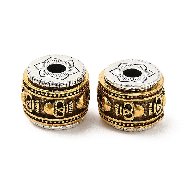 PandaHall Rack Plating Tibetan Style Alloy Beads, Cadmium Free & Lead Free, Column with Skull & Lotus, Antique Silver & Antique Golden...
PandaHall Rack Plating Tibetan Style Alloy Beads, Cadmium Free & Lead Free, Column with Skull & Lotus, Antique Silver & Antique Golden...