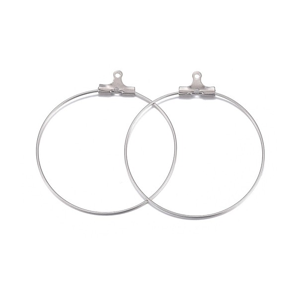 PandaHall 316 Surgical Stainless Steel Hoop Earring Findings, Ring, Stainless Steel Color, 39~40x35~36x0.7mm, 21 Gauge, Hole: 1mm 316...
PandaHall 316 Surgical Stainless Steel Hoop Earring Findings, Ring, Stainless Steel Color, 39~40x35~36x0.7mm, 21 Gauge, Hole: 1mm 316...