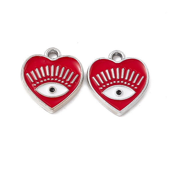 PandaHall Alloy Enamel Pendants, Platinum, Heart with Eye Charm, FireBrick, 14.5x13x1.5mm, Hole: 1.6mm Alloy+Enamel Eye Red
PandaHall Alloy Enamel Pendants, Platinum, Heart with Eye Charm, FireBrick, 14.5x13x1.5mm, Hole: 1.6mm Alloy+Enamel Eye Red