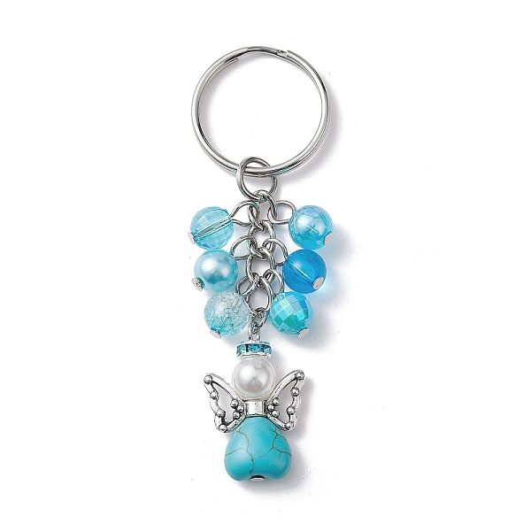 PandaHall Synthetic Turquoise Keychains, with Acrylic Beads and Iron Split Key Rings, Angel, Platinum, 8cm Synthetic Turquoise Angel & Fairy
PandaHall Synthetic Turquoise Keychains, with Acrylic Beads and Iron Split Key Rings, Angel, Platinum, 8cm Synthetic Turquoise Angel & Fairy