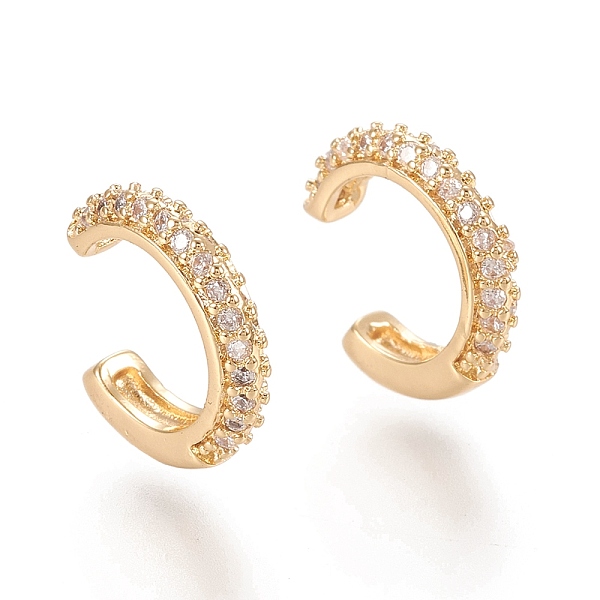 PandaHall Brass Micro Pave Clear Cubic Zirconia Cuff Earrings, Ring, Real 18K Gold Plated, 10x3mm Cubic Zirconia Clear
PandaHall Brass Micro Pave Clear Cubic Zirconia Cuff Earrings, Ring, Real 18K Gold Plated, 10x3mm Cubic Zirconia Clear