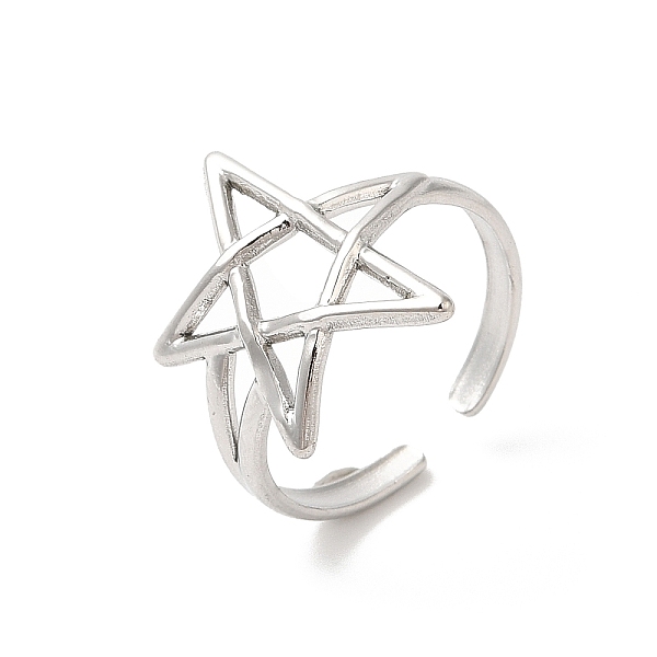 PandaHall 304 Stainless Steel Cuff Finger Rings, Hollow Star Open Rings for Women, Stainless Steel Color, Inner Diameter: 18mm 304 Stainless...
PandaHall 304 Stainless Steel Cuff Finger Rings, Hollow Star Open Rings for Women, Stainless Steel Color, Inner Diameter: 18mm 304 Stainless...