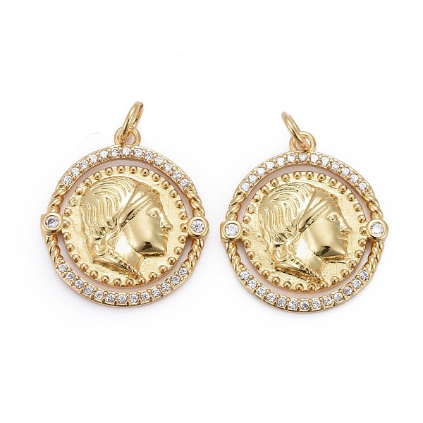 PandaHall Brass Micro Pave Clear Cubic Zirconia Pendants, Long-Lasting Plated, with Jump Rings, Flat Round, Real 18K Gold Plated...
PandaHall Brass Micro Pave Clear Cubic Zirconia Pendants, Long-Lasting Plated, with Jump Rings, Flat Round, Real 18K Gold Plated...