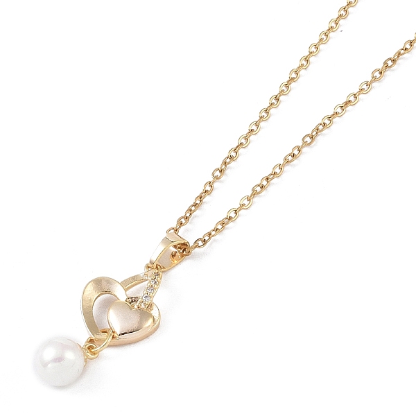 PandaHall 201 Stainless Steel Cable Chain Necklaces, Brass Micro Pave Cubic Zirconia and ABS Pearl Pendant Necklaces, Heart, Real 18K Gold..., Clear
PandaHall 201 Stainless Steel Cable Chain Necklaces, Brass Micro Pave Cubic Zirconia and ABS Pearl Pendant Necklaces, Heart, Real 18K Gold..., Clear
