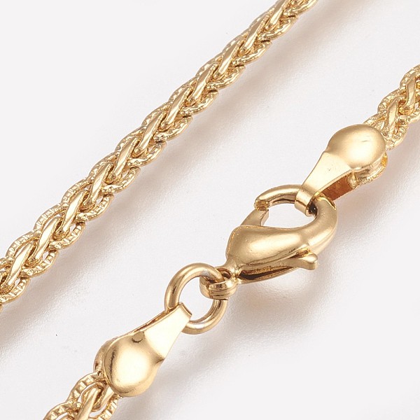 PandaHall Brass Rope Chain Necklaces Making, with Lobster Claw Clasps, Long-lasting Plated, Real 18K Gold Plated, 23.6 inch(60cm), 3mm Brass
PandaHall Brass Rope Chain Necklaces Making, with Lobster Claw Clasps, Long-lasting Plated, Real 18K Gold Plated, 23.6 inch(60cm), 3mm Brass