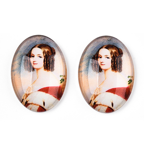 PandaHall Glass Cabochons, with European Style Pattern, Oval, Bisque, 25x18x6mm Glass Oval Orange
PandaHall Glass Cabochons, with European Style Pattern, Oval, Bisque, 25x18x6mm Glass Oval Orange