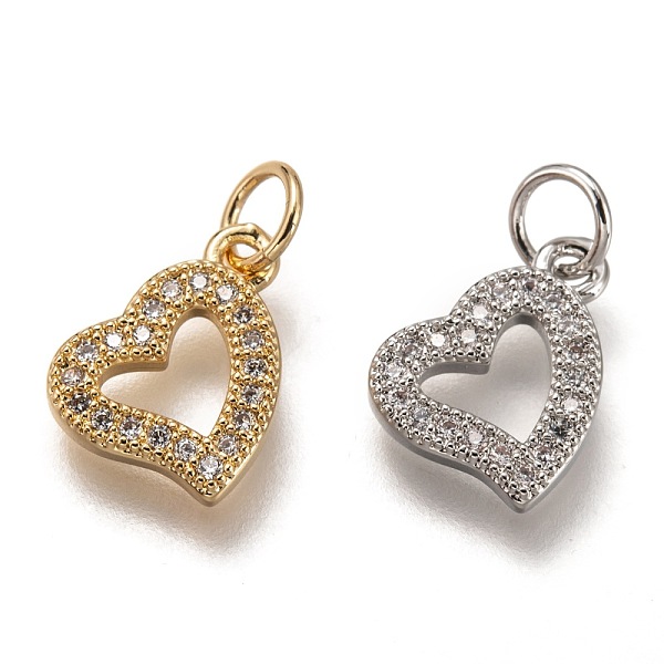PandaHall Brass Micro Pave Clear Cubic Zirconia Charms, Cadmium Free & Lead Free, Long-Lasting Plated, Heart, Mixed Color, 9x12x2mm, Hole...
PandaHall Brass Micro Pave Clear Cubic Zirconia Charms, Cadmium Free & Lead Free, Long-Lasting Plated, Heart, Mixed Color, 9x12x2mm, Hole...