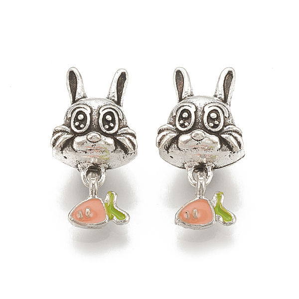 PandaHall Alloy European Bunny Dangle Charms, Large Hole Pendants, with Enamel, Rabbit with Carrot Charms, Light Salmon, Antique Silver..., Red
PandaHall Alloy European Bunny Dangle Charms, Large Hole Pendants, with Enamel, Rabbit with Carrot Charms, Light Salmon, Antique Silver..., Red
