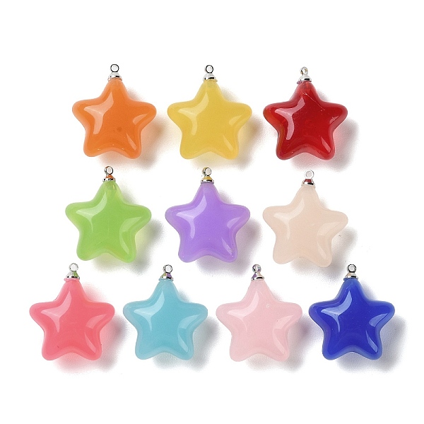 PandaHall Acrylic Pendants, with Iron Ring, Star, Mixed Color, 26x23x13.5mm, Hole: 1.6mm Acrylic Star Multicolor
PandaHall Acrylic Pendants, with Iron Ring, Star, Mixed Color, 26x23x13.5mm, Hole: 1.6mm Acrylic Star Multicolor