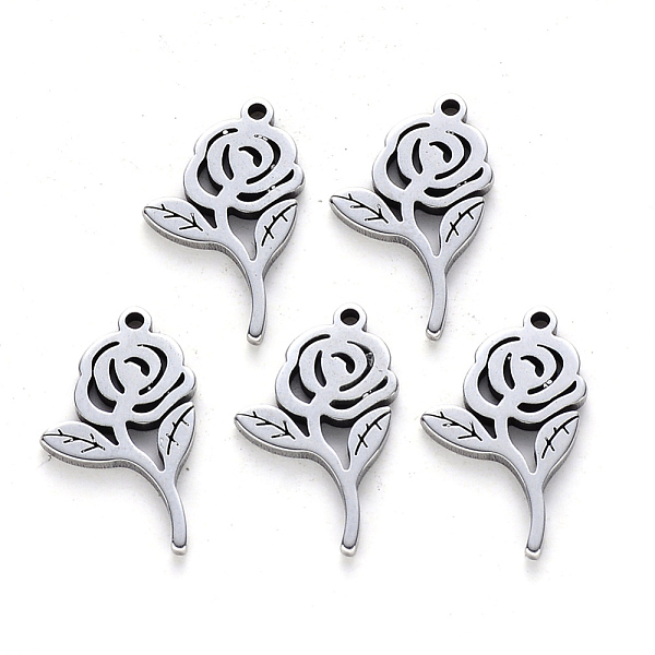 PandaHall 304 Stainless Steel Pendants, Laser Cut, Rose, for Valentine's Day, Stainless Steel Color, 16x9x1mm, Hole: 1mm 304 Stainless Steel...
PandaHall 304 Stainless Steel Pendants, Laser Cut, Rose, for Valentine's Day, Stainless Steel Color, 16x9x1mm, Hole: 1mm 304 Stainless Steel...