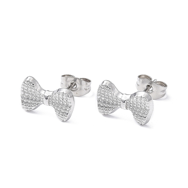 PandaHall 304 Stainless Steel Grooved Bowknot Stud Earrings for Women, Stainless Steel Color, 12.8x8mm, Pin: 0.8mm 304 Stainless Steel...
PandaHall 304 Stainless Steel Grooved Bowknot Stud Earrings for Women, Stainless Steel Color, 12.8x8mm, Pin: 0.8mm 304 Stainless Steel...