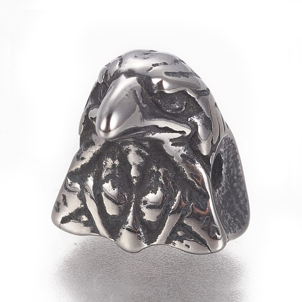 PandaHall 304 Stainless Steel Beads, Eagle Head, Antique Silver, 11x10x12mm, Hole: 1.6mm 304 Stainless Steel Bird
PandaHall 304 Stainless Steel Beads, Eagle Head, Antique Silver, 11x10x12mm, Hole: 1.6mm 304 Stainless Steel Bird