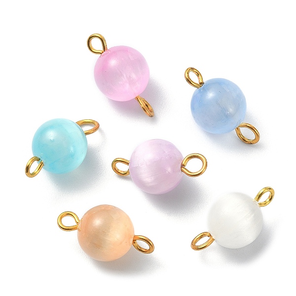 PandaHall Natural Selenite Dyed Connector Charms, Round Links with Golden Plated 304 Stainless Steel Double Loops, Mixed Color..., Multicolor
PandaHall Natural Selenite Dyed Connector Charms, Round Links with Golden Plated 304 Stainless Steel Double Loops, Mixed Color..., Multicolor